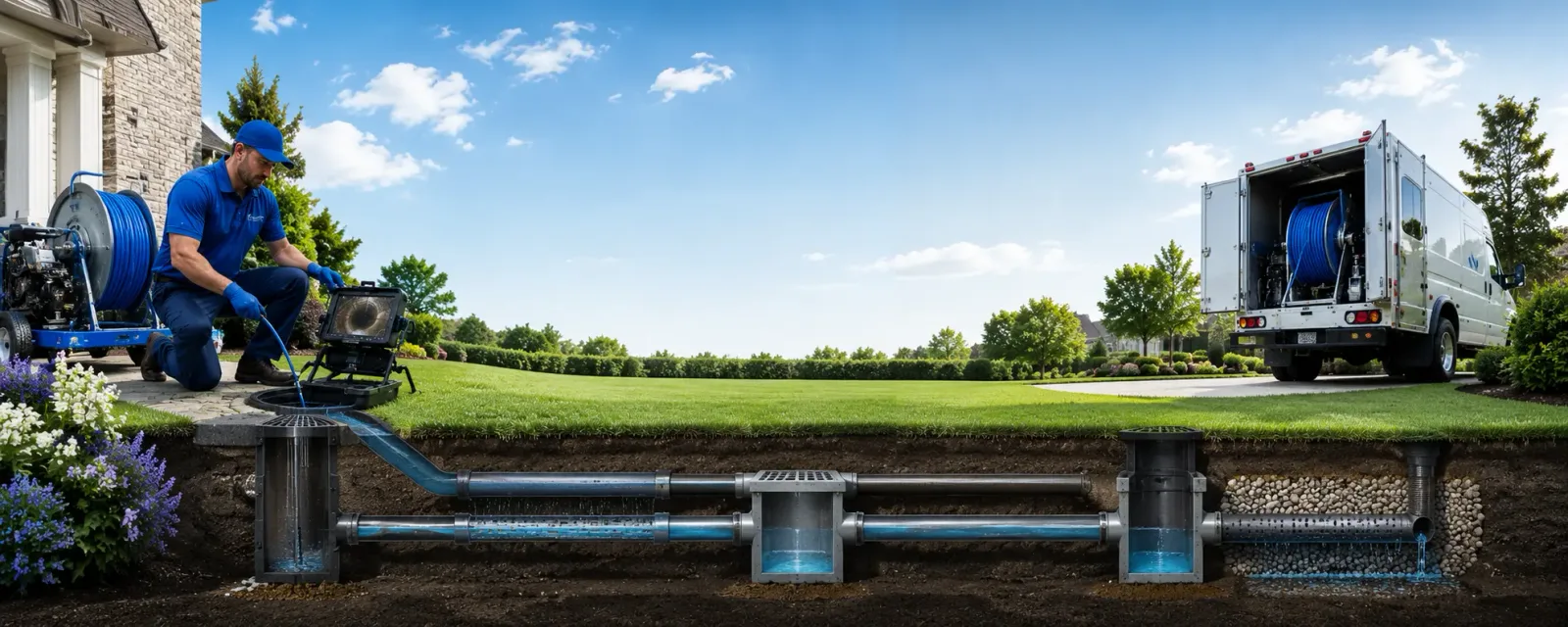 Outdoor drain cleaning information for Nelsonville, WI